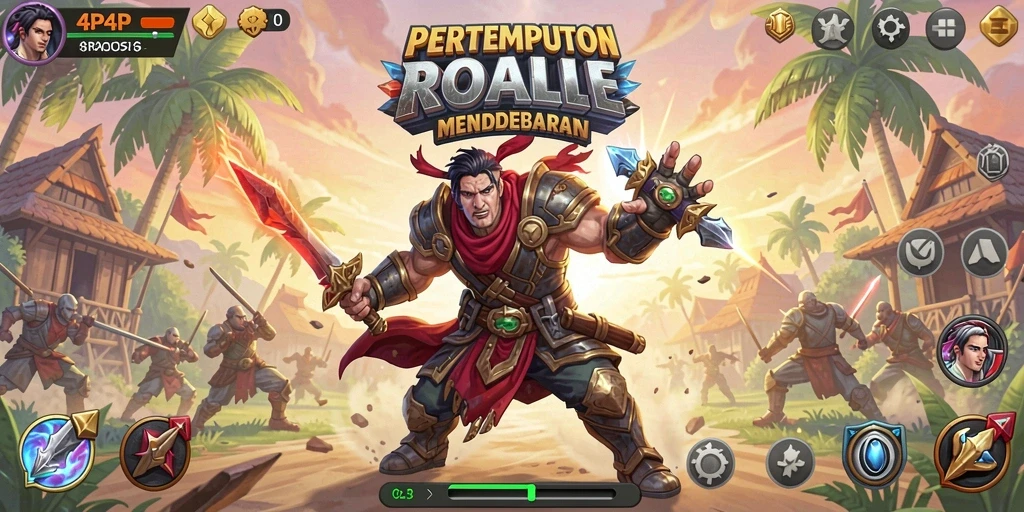 Gameplay seru dan mendebarkan di 4P4P, pertempuran yang intens.