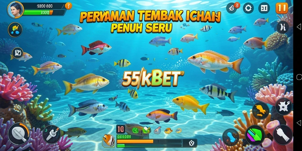 Tampilan gameplay menarik dari 55KBET yang penuh warna.
