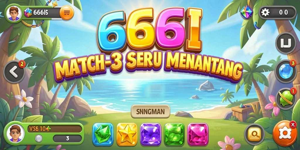 Tampilan gameplay seru di 666I, siap menantang Anda.