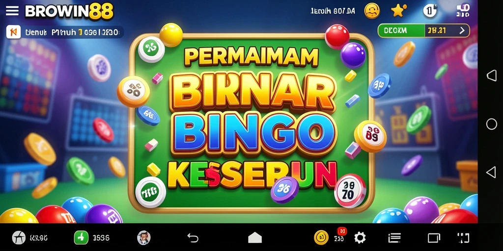 Tangkapan layar gameplay BROWIN88 yang menunjukkan suasana Bingo yang seru.