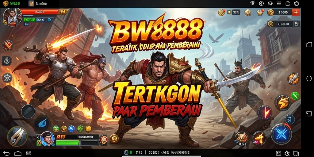 Tangkapan layar utama BW888 menunjukkan aksi pertarungan yang dinamis.