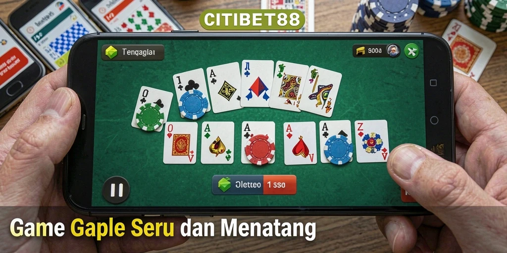 Tangkapan layar CITIBET88 menampilkan suasana permainan GAPLE yang menarik.