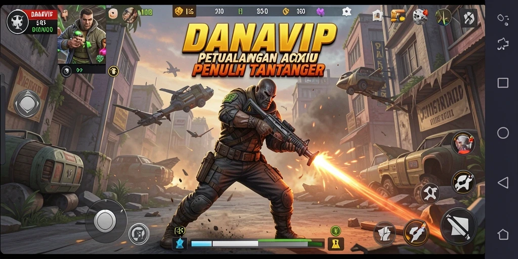 Screenshot dari gameplay DANAVIP yang memukau dan penuh aksi.