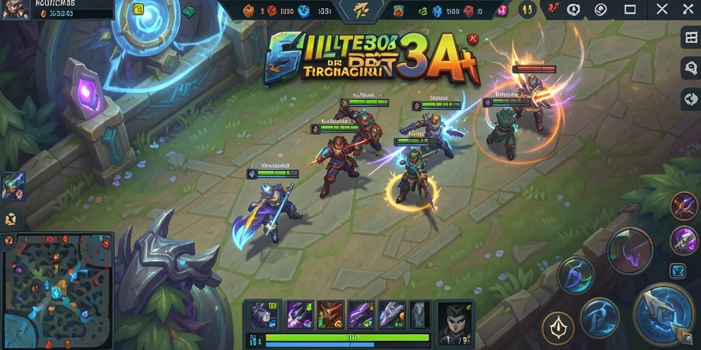 Tampilan gameplay menarik dari FILTER303 dalam pertarungan MOBA.