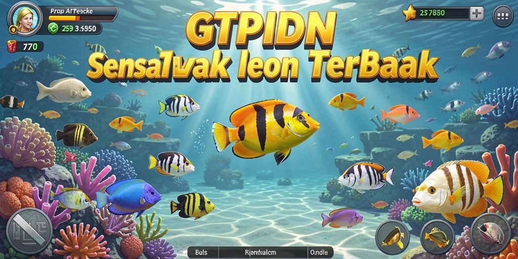 Gameplay seru GTPIDN dengan banyak ikan warna-warni.