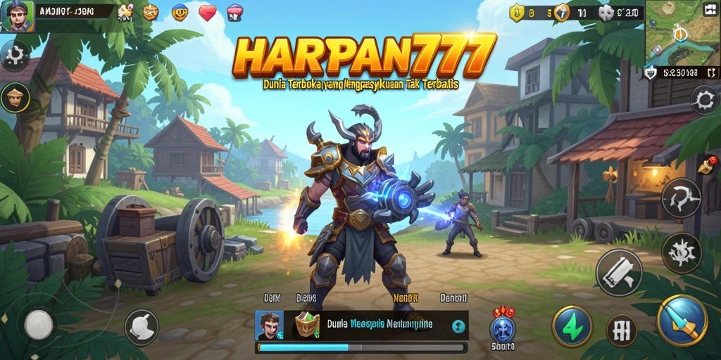 Screenshot gameplay HARAPAN777 menampilkan petualangan seru di dunia terbuka.