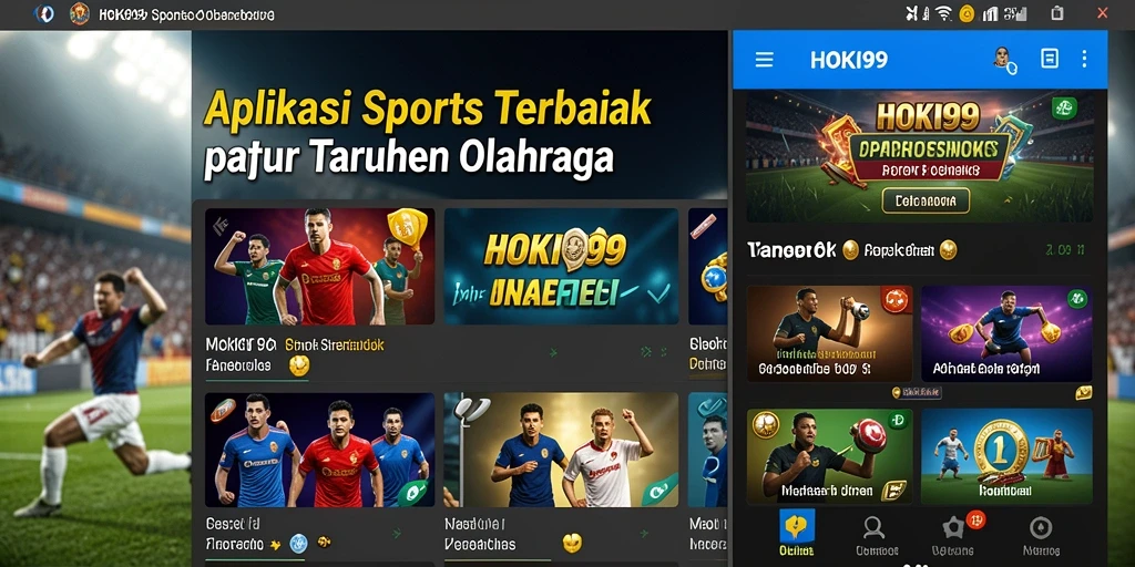 Tampilan layar HOKI99 menunjukkan suasana taruhan olahraga yang mendebarkan.