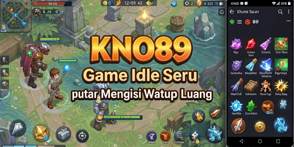 Tangkapan layar utama KNO89 yang menunjukkan gameplay Idle yang menarik.