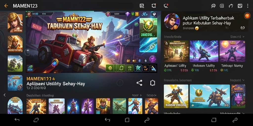 Screenshot MAMEN123 dengan tampilan antarmuka Utility yang intuitif.
