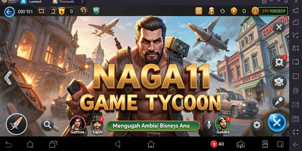 Tampilan menarik dari gameplay NAGA11 yang penuh strategi Tycoon.