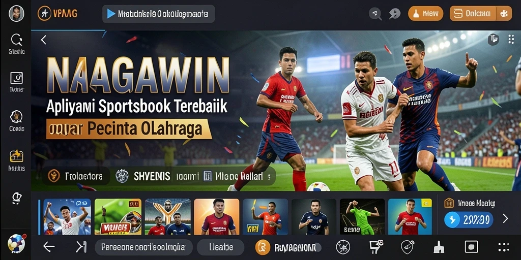 Screenshot gameplay NAGAWIN menunjukkan berbagai pilihan taruhan olahraga.