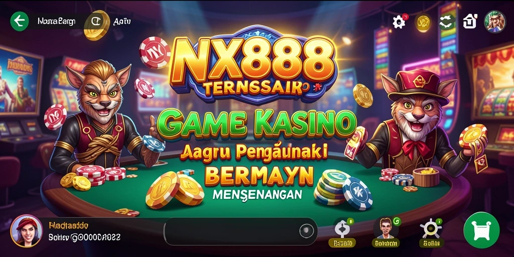 Tampilan gameplay NX888 yang menegangkan dengan berbagai pilihan permainan Kasino.