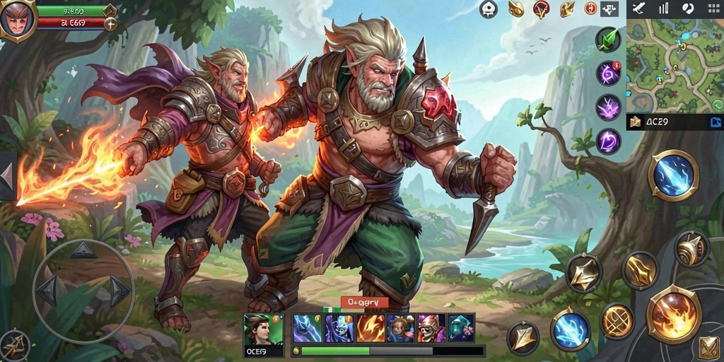 Tangkapan layar gameplay OCE69 dengan pertarungan dinamis dan lingkungan yang memukau.