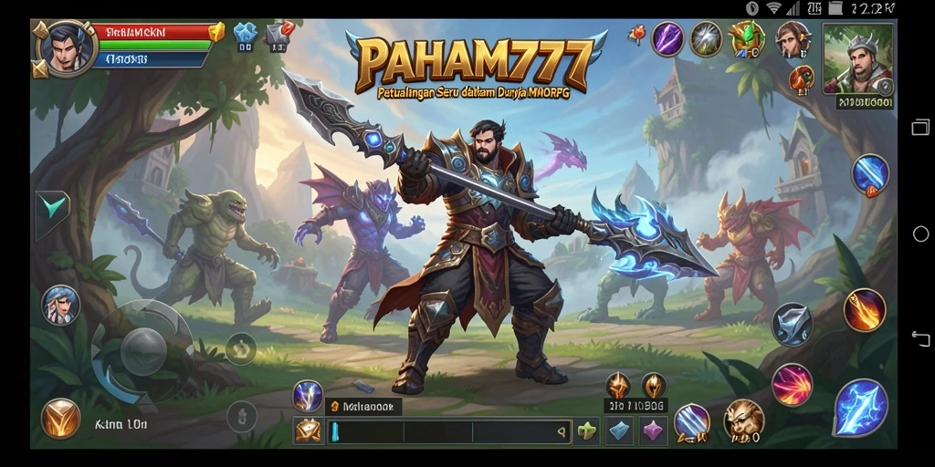 Tangkapan layar utama PAHAM777 yang menampilkan aksi seru dalam gameplay MMORPG.