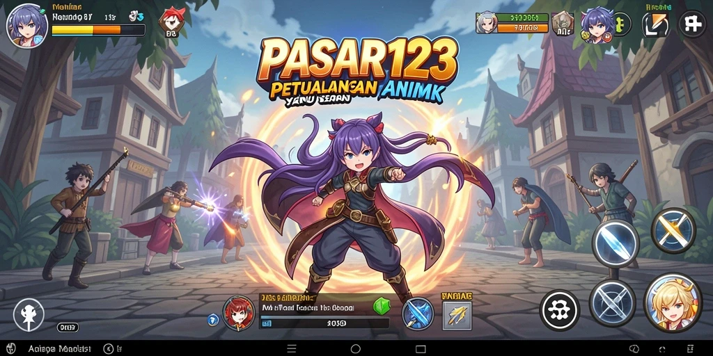 Tangkapan layar gameplay PASAR123 dengan karakter-karakter Anime yang menarik