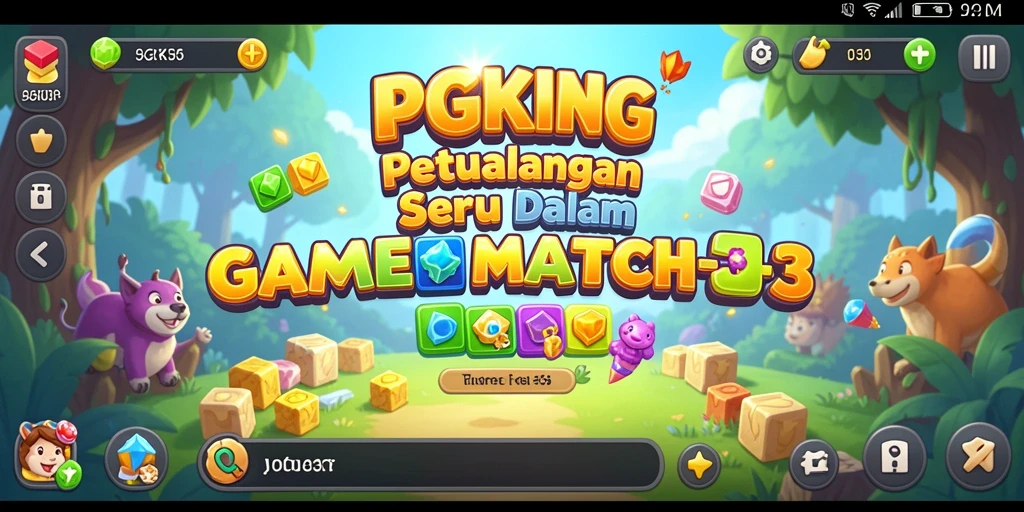 Gameplay seru dari PGKING dengan berbagai tantangan Match-3.