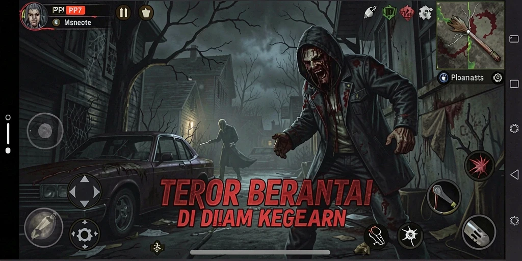 Tampilan screenshot PP7 menampilkan suasana mencekam dan gameplay Horror yang mendebarkan.
