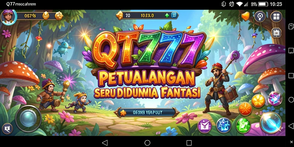 Tampilan gameplay QT777 saat menjelajahi dunia fantasi yang menakjubkan.