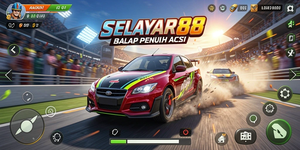 Gambaran menarik dari gameplay balap di SELAYAR88.