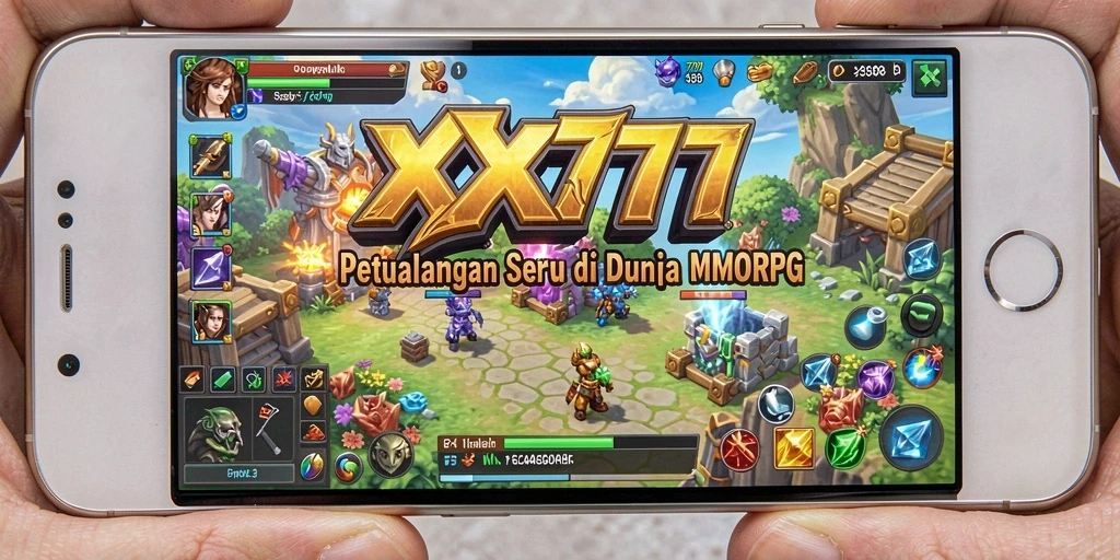 Skrinsut gameplay <strong>XXX777</strong> yang menunjukkan aksi pertarungan seru di dunia MMORPG.