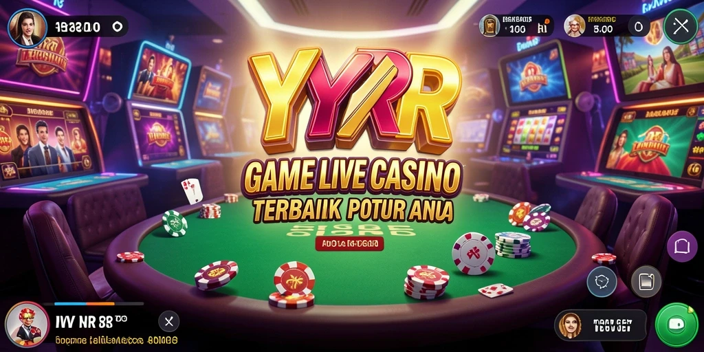 Screenshot YYRR menampilkan gameplay Live Casino yang menarik dan interaktif.
